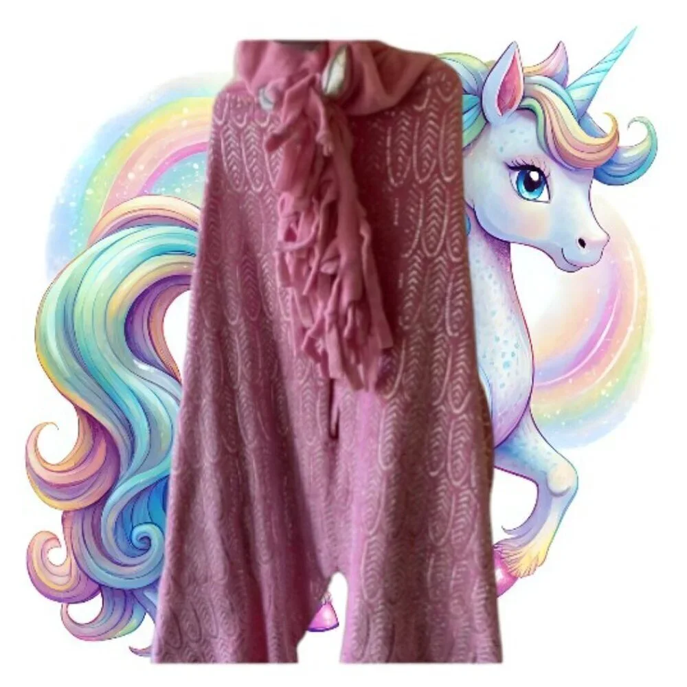 Justice Silver Sparkle Unicorn Design Blanket Wrap